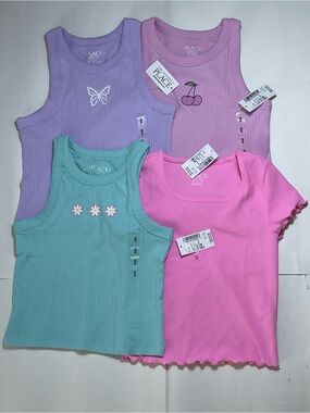BUNDLE The children’s place girls’ Graphic Ribbed Tank Top and Ribbed Tee NWT